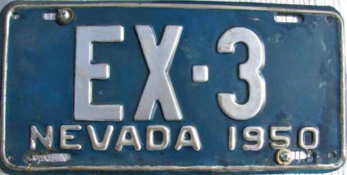 Nevada police license plate