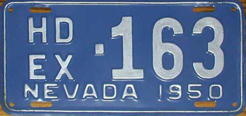 Nevada police license plate