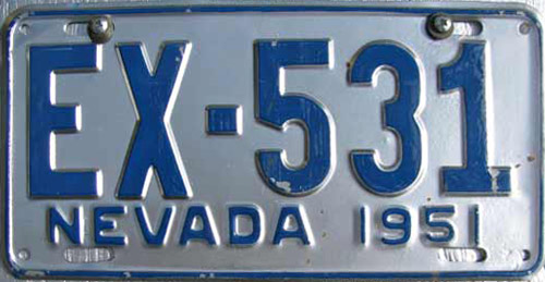 Nevada police license plate