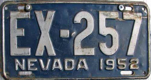 Nevada police license plate