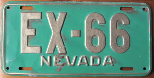 Nevada police license plate