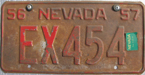 Nevada police license plate