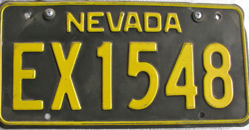 Nevada police license plate