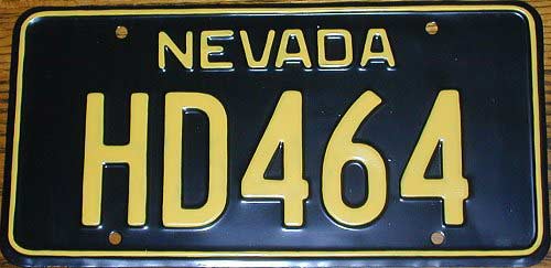 Nevada police license plate