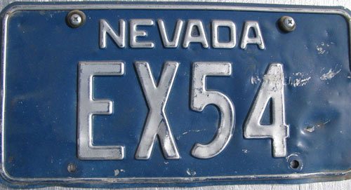 Nevada police license plate