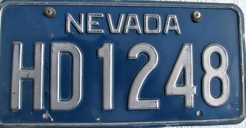 Nevada police license plate