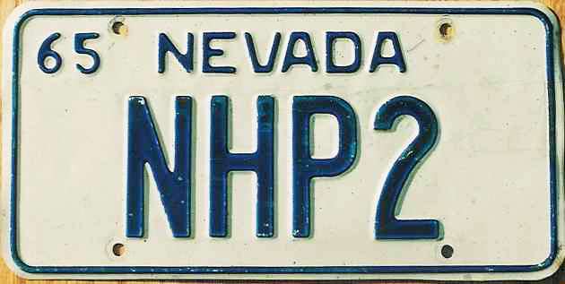 Nevada police license plate