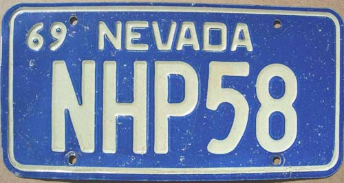 Nevada police license plate