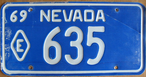 Nevada police license plate