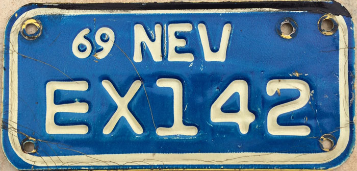 Nevada police license plate