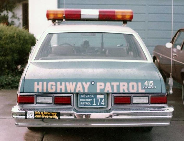 Nevada police license plate