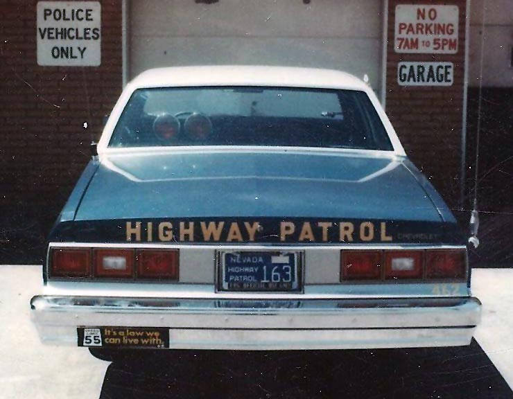 Nevada police license plate