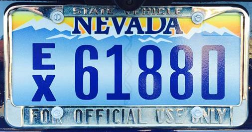 Nevada police license plate