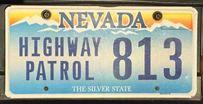 Nevada police license plate