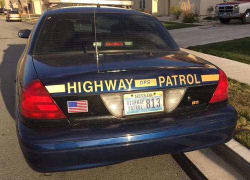 Nevada police license plate