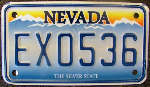 Nevada police license plate