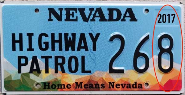 Nevada police license plate