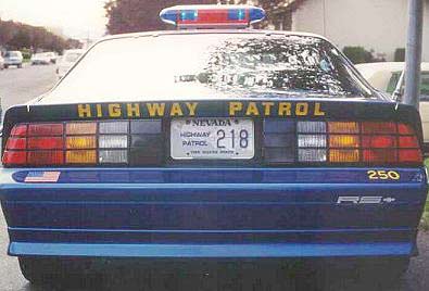 Nevada police license car