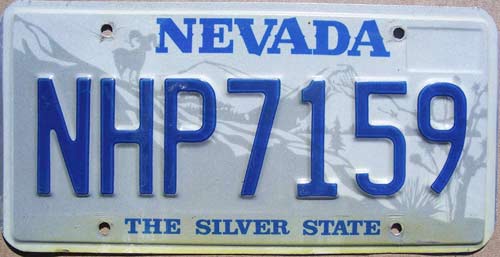 Nevada police license plate