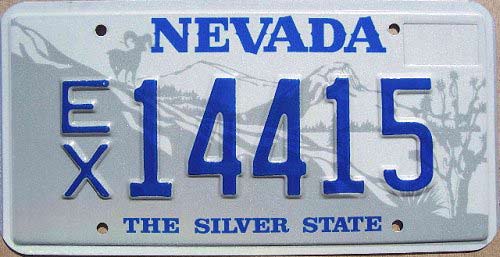 Nevada police license plate