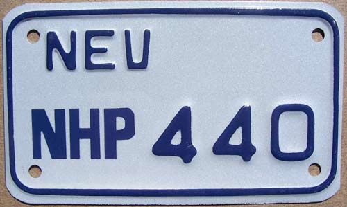 Nevada police license plate