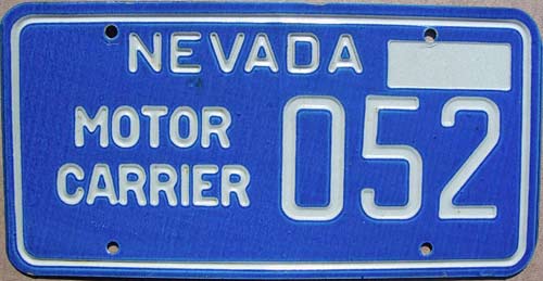 Nevada police license plate