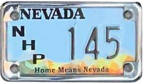 Nevada police license plate