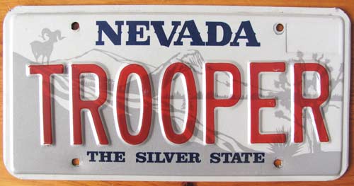 Nevada police license plate