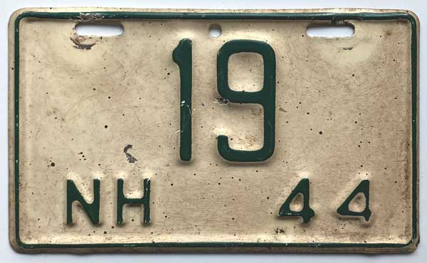 New Hampshire license plate image