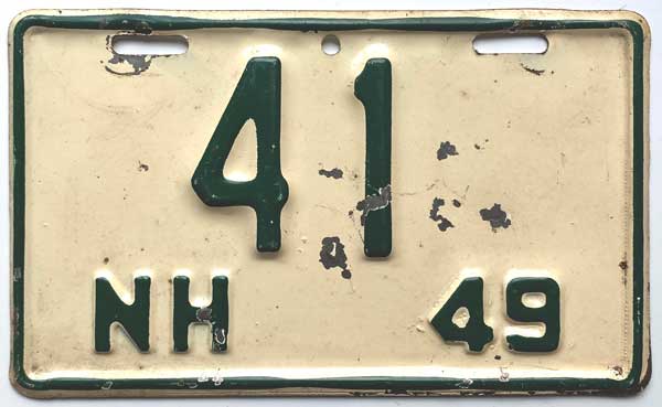 New Hampshire license plate image