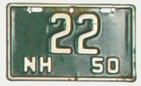 New Hampshire license plate image