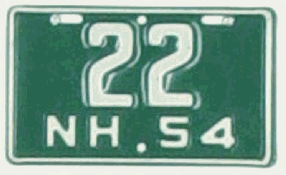 New Hampshire license plate image