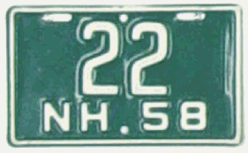 New Hampshire license plate image