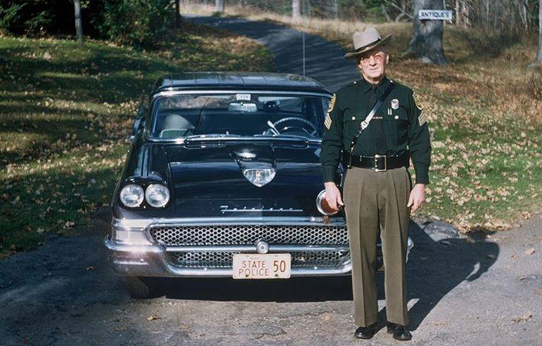 New Hampshire police licence plate