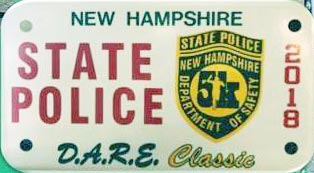 New Hampshire police license plate