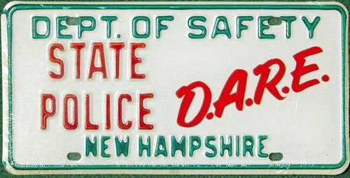 New Hampshire police license plate