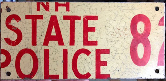 New Hampshire police plate