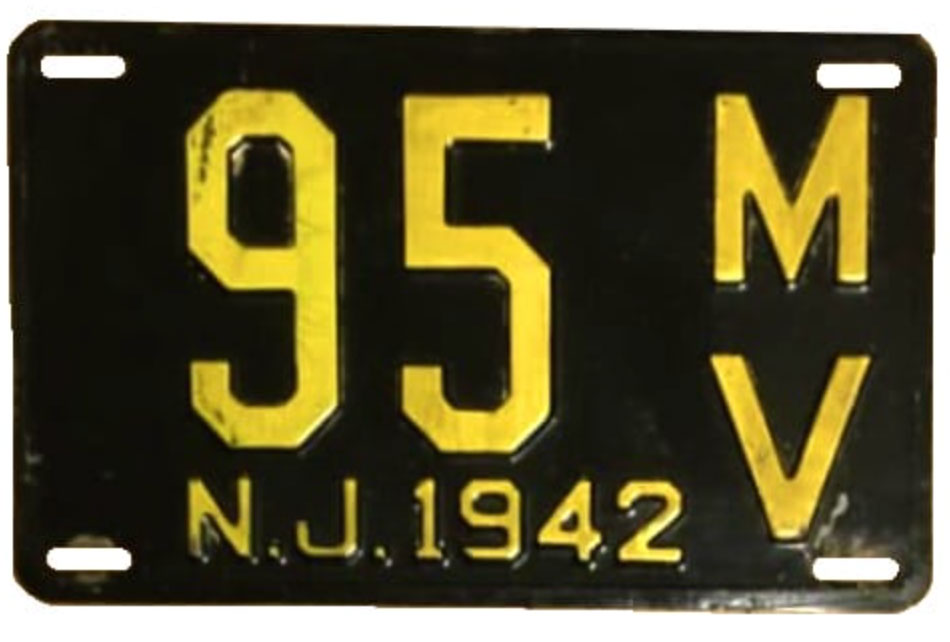 New Jersey license plate image