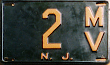 New Jersey license plate image