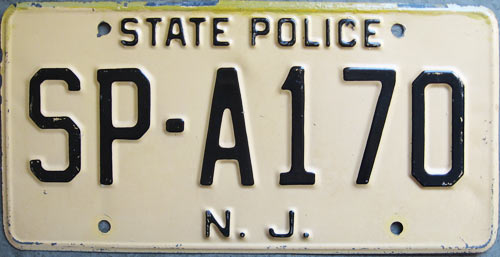 New Jersey license plate image