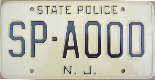 New Jersey license plate image