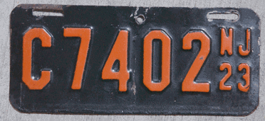 New Jersey license plate image