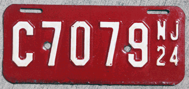 New Jersey license plate image