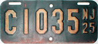 New Jersey license plate image