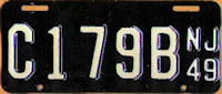 New Jersey license plate image