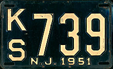 New Jersey license plate image