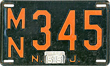 New Jersey license plate image