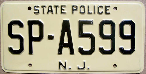 New Jersey license plate image