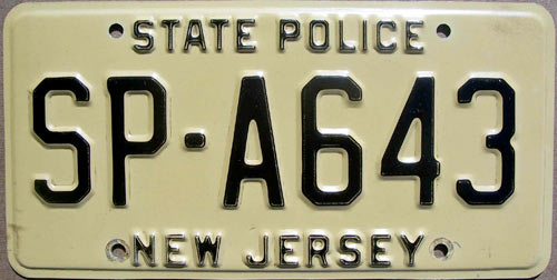 New Jersey license plate image