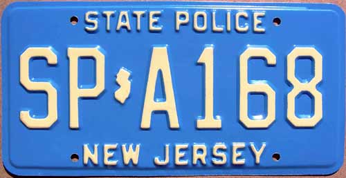 New Jersey license plate image